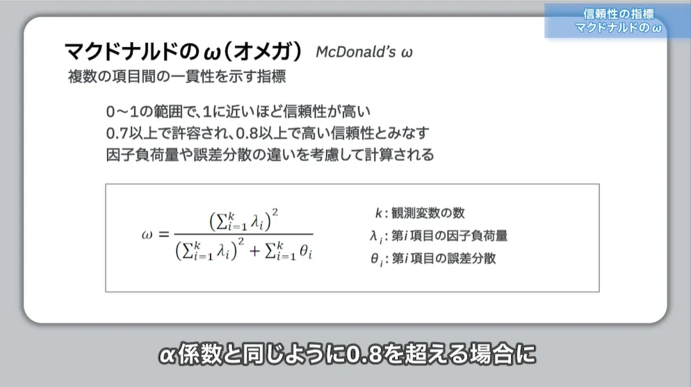 信頼性の指標の確認と出力、解釈方法を学習