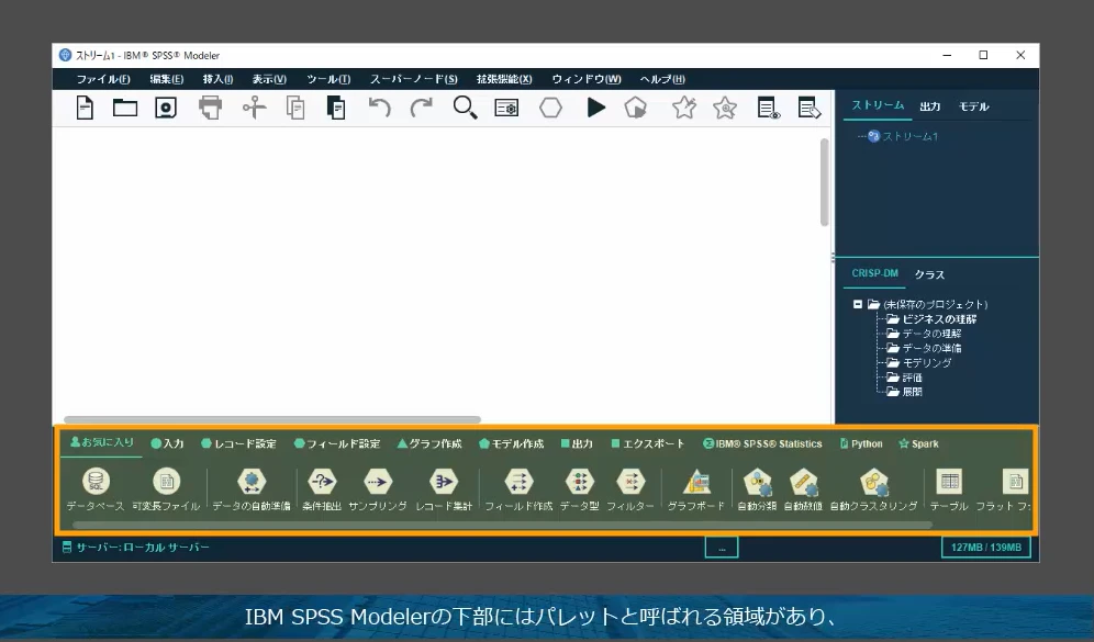 Modelerの画面構成を確認
