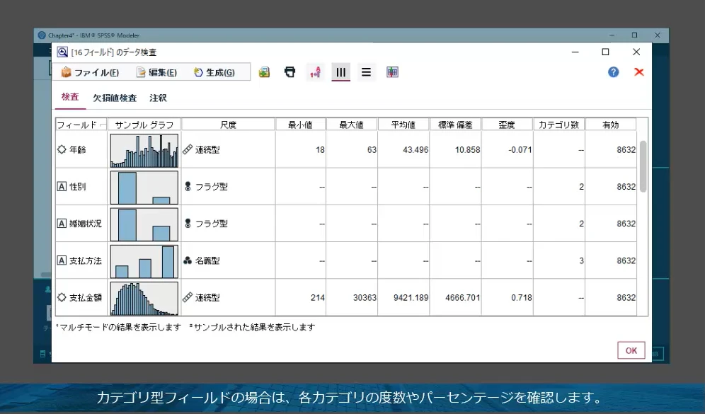 データ検査でデータの概要を把握