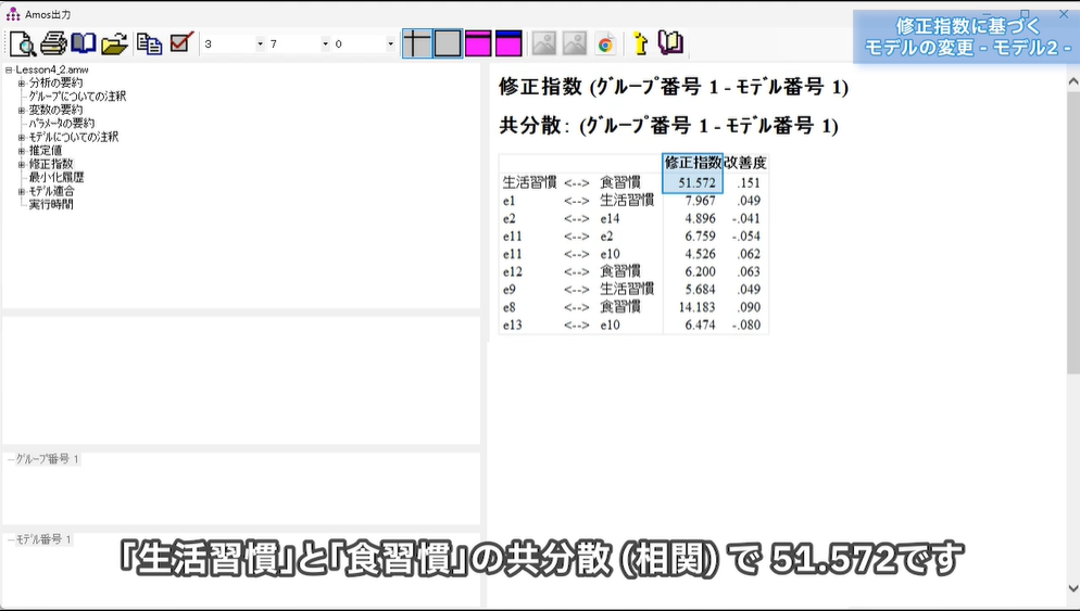 修正指数によるモデル改善を学習