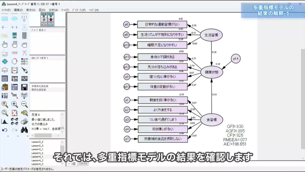 複雑なパス図も分析できるように解説