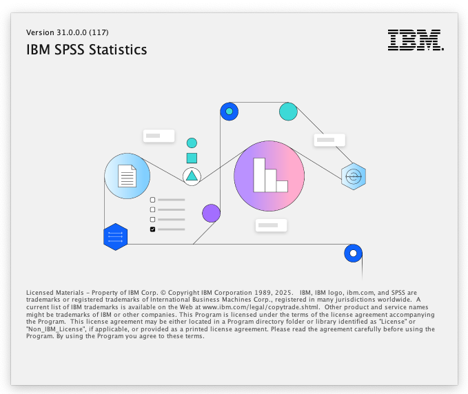 IBM SPSS Statistics v31 起動画面