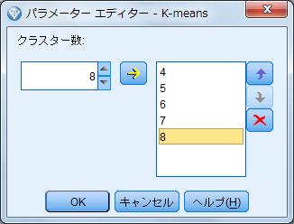 k-meansクラスター数