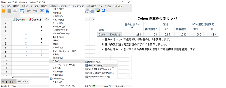 重み付きカッパ